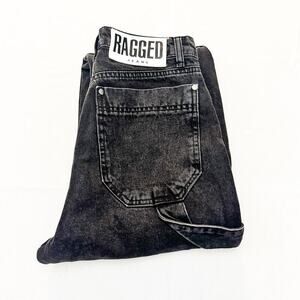 Ragged Priest Black Denim Jeans Carpenter Style Cargo Pants Size 26